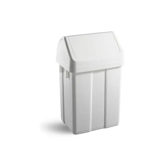 FILMOP 8169 Kosh mbeturinash plastik I bardhe me kapak lavieres 25lt