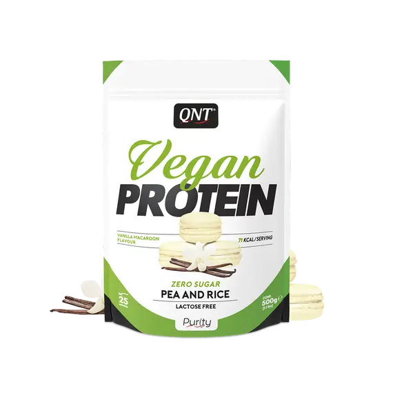 Vegan protein 500gr vanilla/macaron QNT