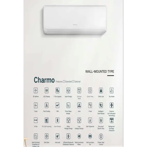 Kondicioner Tosot Charmo TWH24ATEXF-K6DNA1A 24000BTU Inverter A++/A++ WiFi, 3 imazh