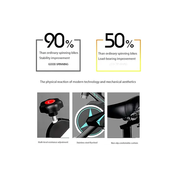 Biçikletë Statike Spin Bike + Biçikletë POLAR WIZARD 3.0 V-Brake Black 26” Dhurate, 5 imazh