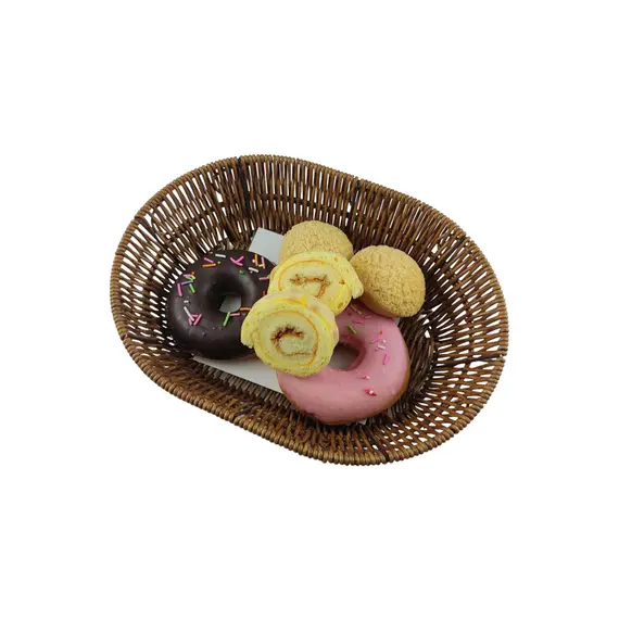 Kanister Ovale Nesty Brown - 25x20 cm, 4 imazh