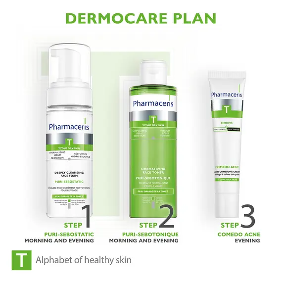 Xhel pastrues sebostatik për fytyrën Pharmaceris Puri-Sebostatic 150 ml, 5 imazh