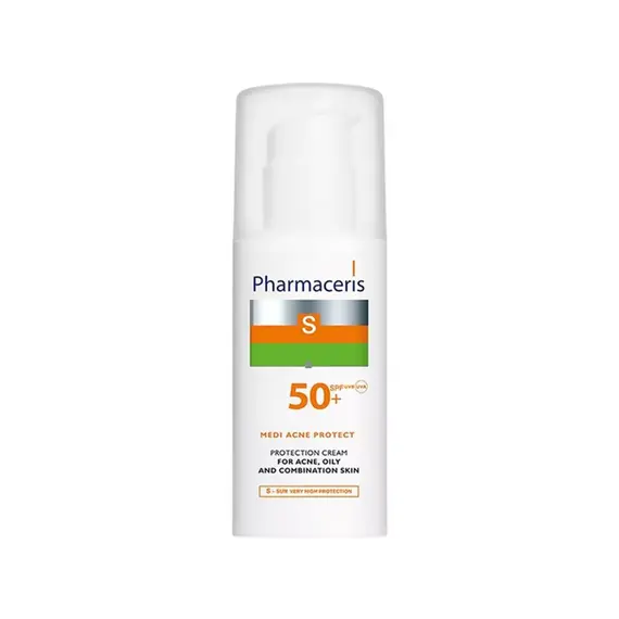 Krem mbrojtës për lëkurë akneike me SPF 50+ Pharmaceris Medi Acne Protect 50 ml