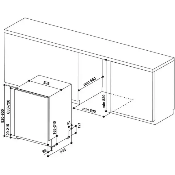 Lavastovilje Whirlpool WI 7020 P Incaso, Klasa E, 6 imazh