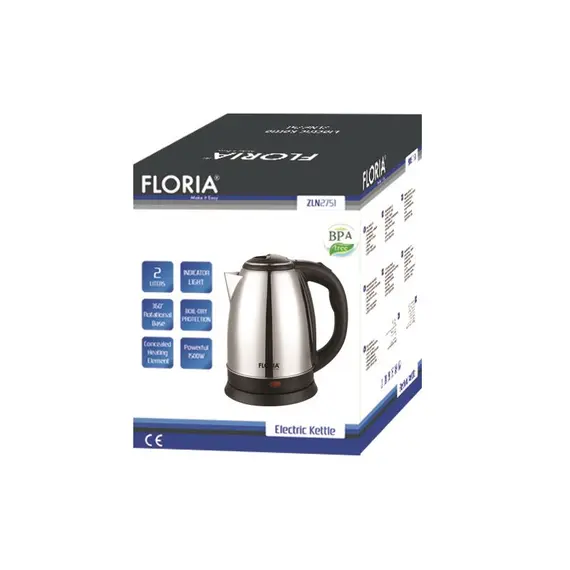 Set Toster FLORIA ZLN8516 + Grirëse FLORIA ZLN3042 + Ibrik Inox FLORIA ZLN2768 1.8L, 14 imazh